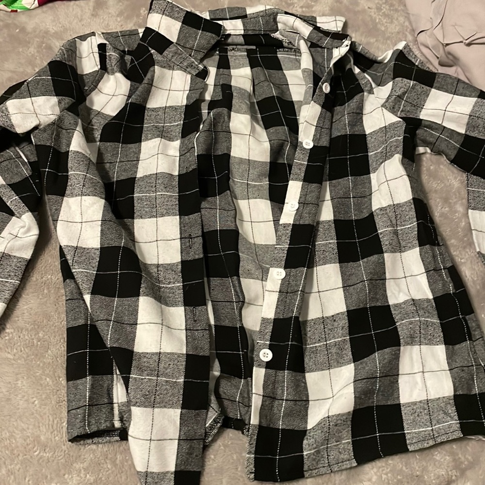 black&white flannel